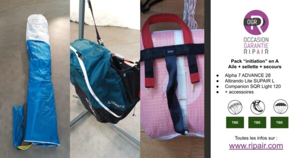 Pack EN A initiation - PTV 85-110kg - PARAPENTE OCCASION