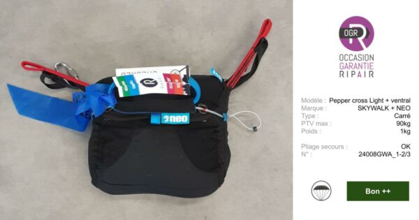 Pepper Cross Light SKYWALK 90 + Ventral NEO - SECOURS PARAPENTE OCCASION