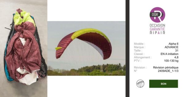 Alpha 6 ADVANCE 31 - PARAPENTE OCCASION