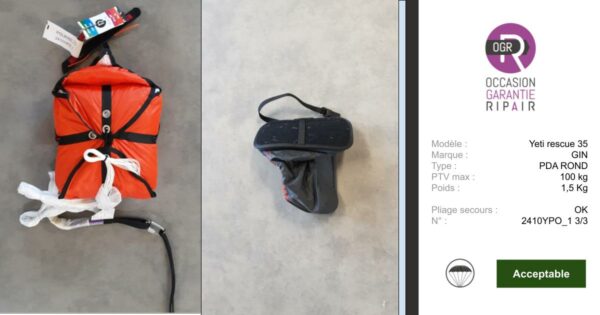 YETI RESCUE 35 GIN - secours parapente occasion