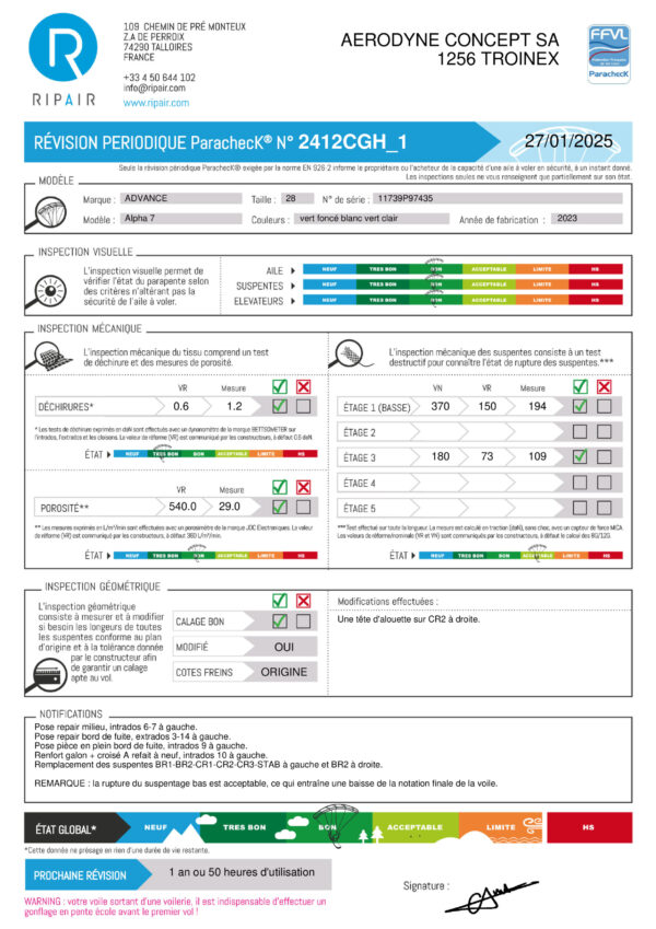 ALPHA 7 28 ADVANCE - PARAPENTE OCCASION – Image 2