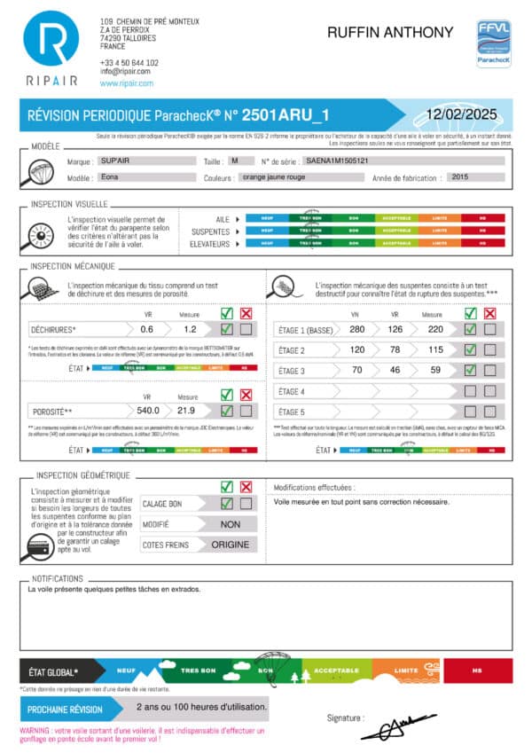 Eona SUPAIR M - PARAPENTE OCCASION – Image 6