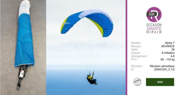 ALPHA 7 ADVANCE 28 - PARAPENTE OCCASION