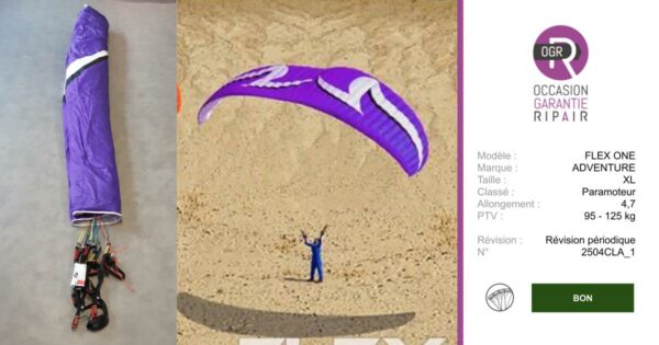 FLEX ONE ADVENTURE XL - PARAPENTE OCCASION