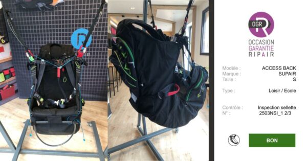 ACCESS BACK SUPAIR S - SELLETTE PARAPENTE OCCASION