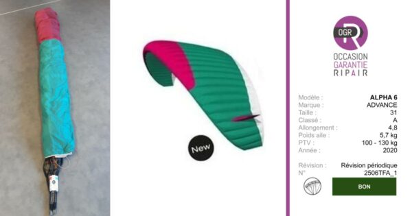 ALPHA 6 ADVANCE 31 - PARAPENTE OCCASION