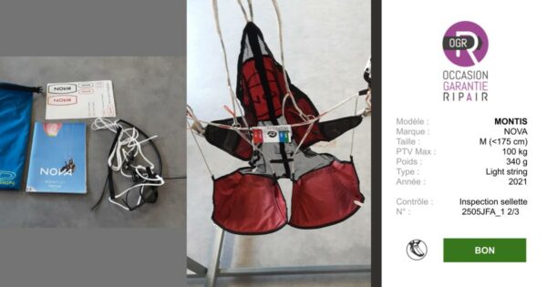 MONTIS NOVA M - SELLETTE PARAPENTE OCCASION