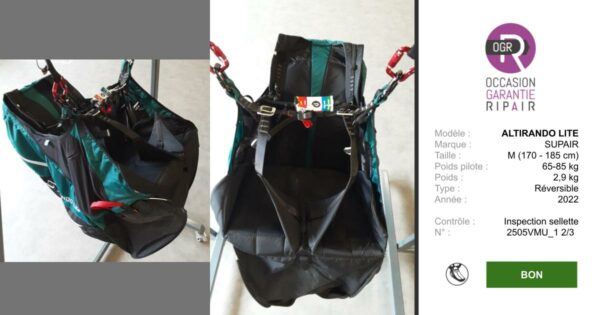 ALTIRANDO LITE SUPAIR M - SELLETTE PARAPENTE OCCASION