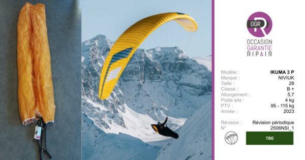 IKUMA 3 P NIVIUK 28 - PARAPENTE OCCASION
