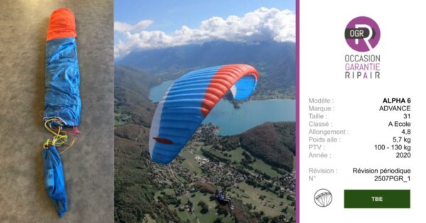ALPHA 6 ADVANCE 31 - PARAPENTE OCCASION