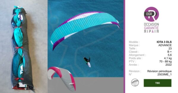 IOTA 3 DLS ADVANCE 23 - PARAPENTE OCCASION