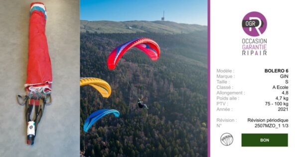 BOLERO 6 GIN S - PARAPENTE OCCASION