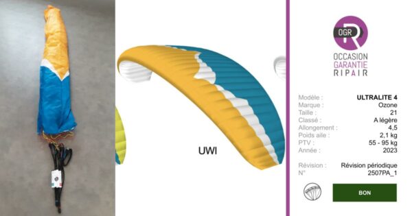 Ultralite 4 Ozone 21 - PARAPENTE OCCASION