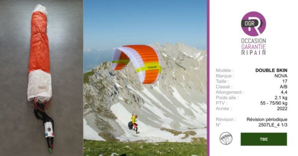 DOUBLESKIN NOVA 17 - PARAPENTE OCCASION