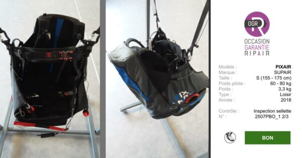 PIXAIR SUPAIR S - SELLETTE PARAPENTE OCCASION