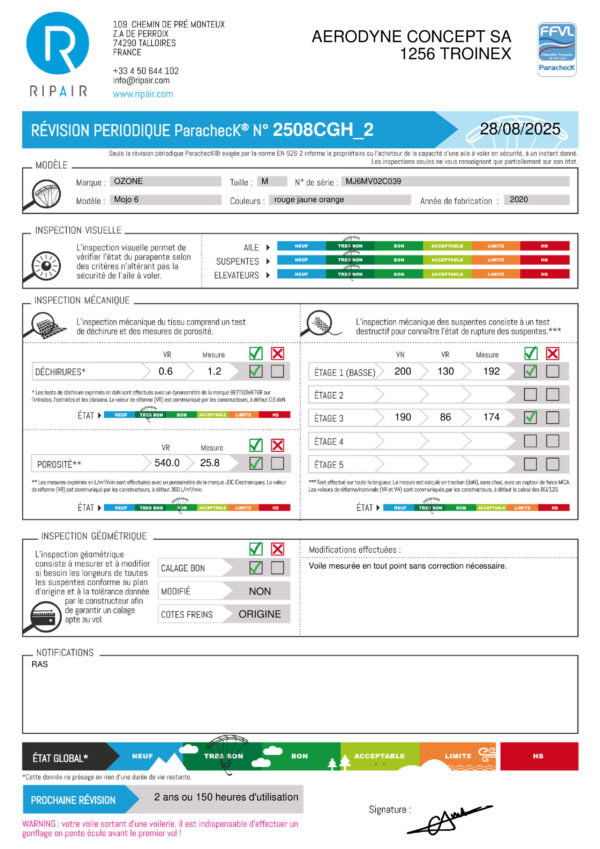 MOJO 6 OZONE M - PARAPENTE OCCASION – Image 2