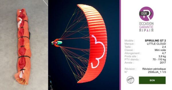 SPIRULINE GT 2 LITTLE CLOUD 2.4 - PARAPENTE OCCASION