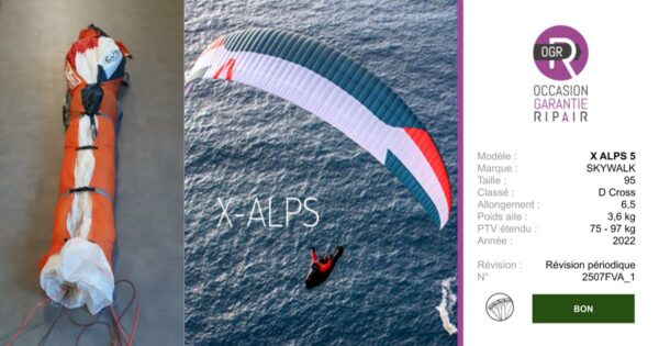 X ALPS 5 SKYWALK 95 - PARAPENTE OCCASION