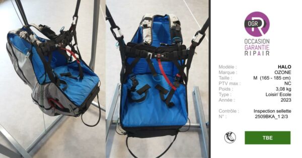 HALO OZONE M - SELLETTE PARAPENTE OCCASION