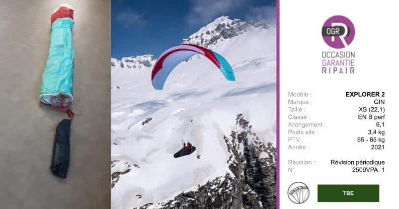 EXPLORER 2 GIN XS - PARAPENTE OCCASION