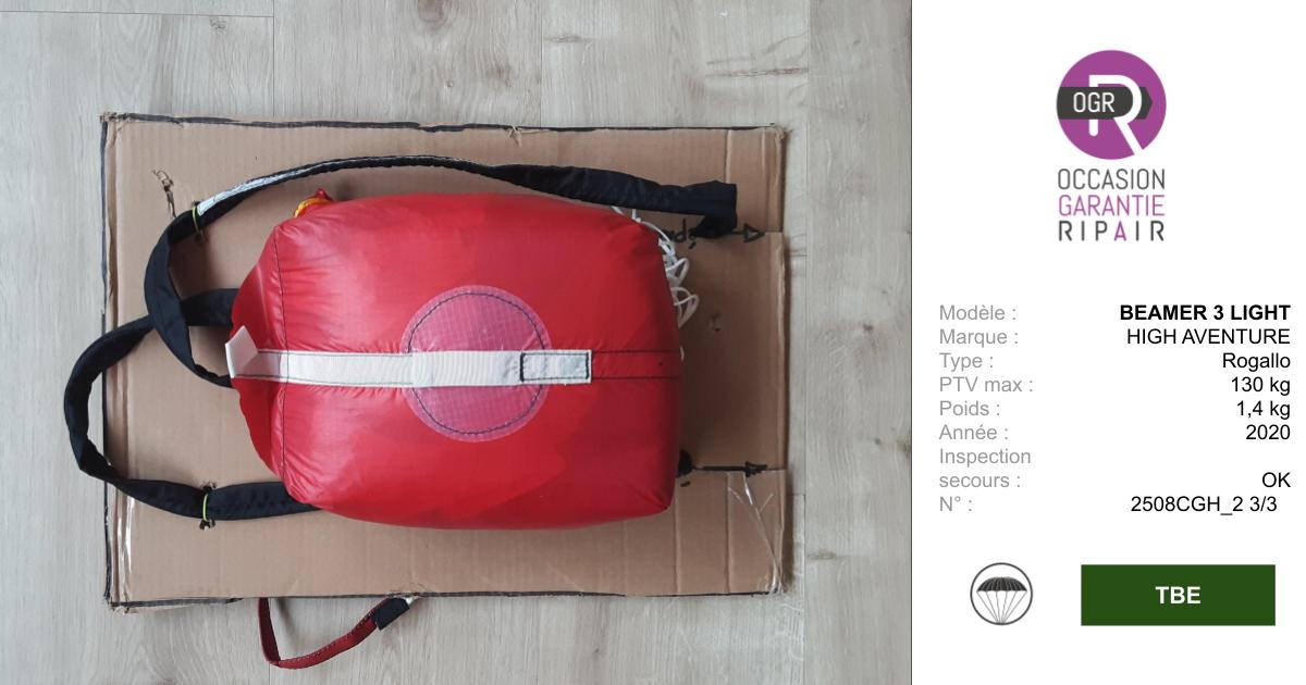 BEAMER 3 LIGHT HIGH ADVENTURE M  - SECOURS PARAPENTE OCCASION