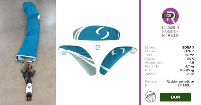 EONA 3 SUPAIR S - PARAPENTE OCCASION