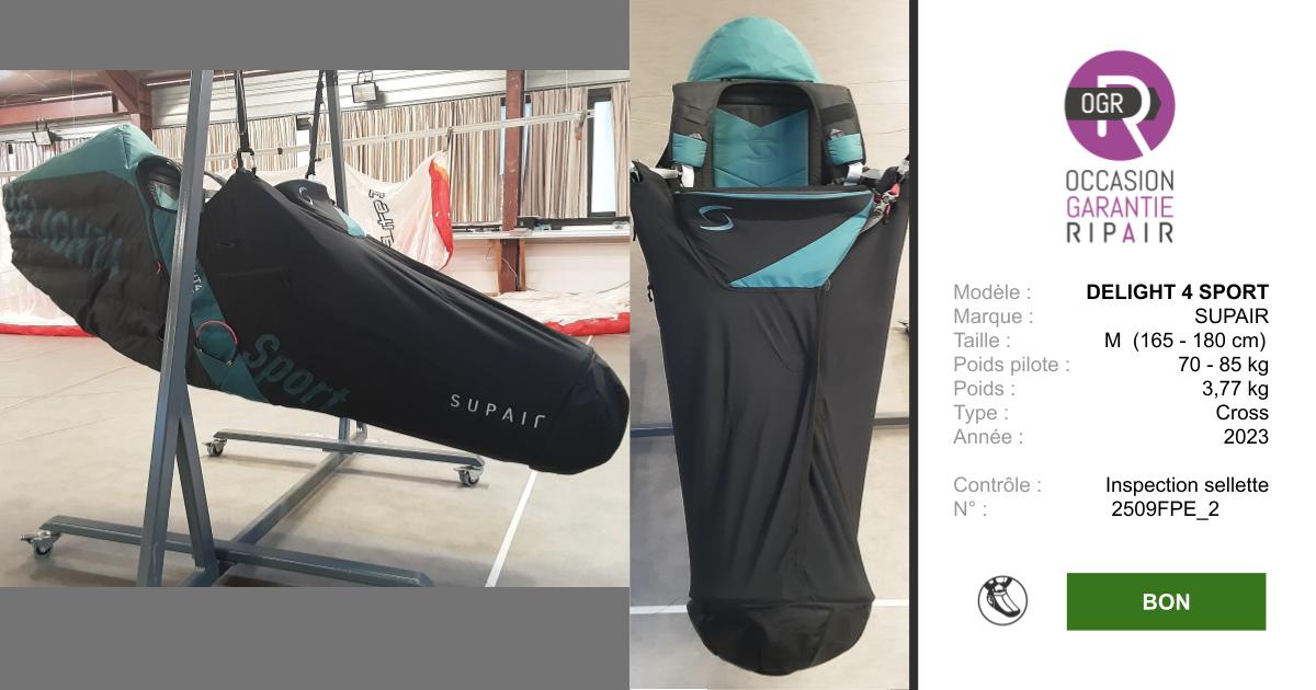 DELIGHT 4 SPORT SUPAIR M - SELLETTE PARAPENTE OCCASION