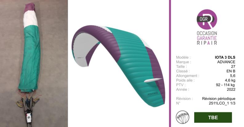 IOTA 3 DLS ADVANCE 27 - PARAPENTE OCCASION