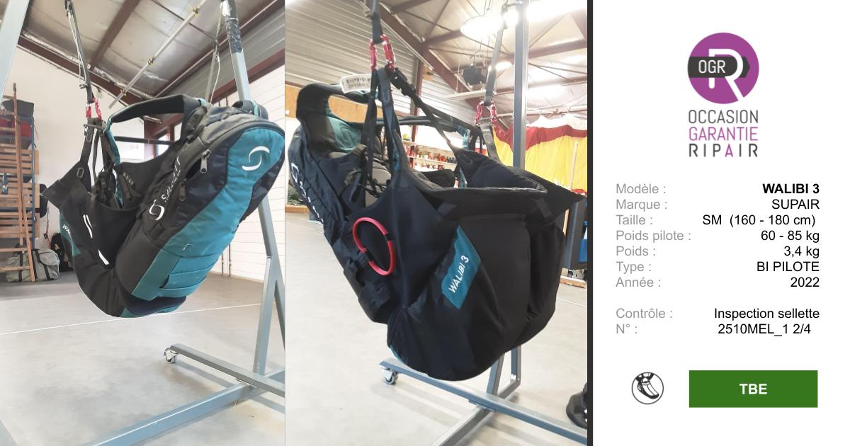 WALIBI 3 SUPAIR SM - SELLETTE PARAPENTE OCCASION