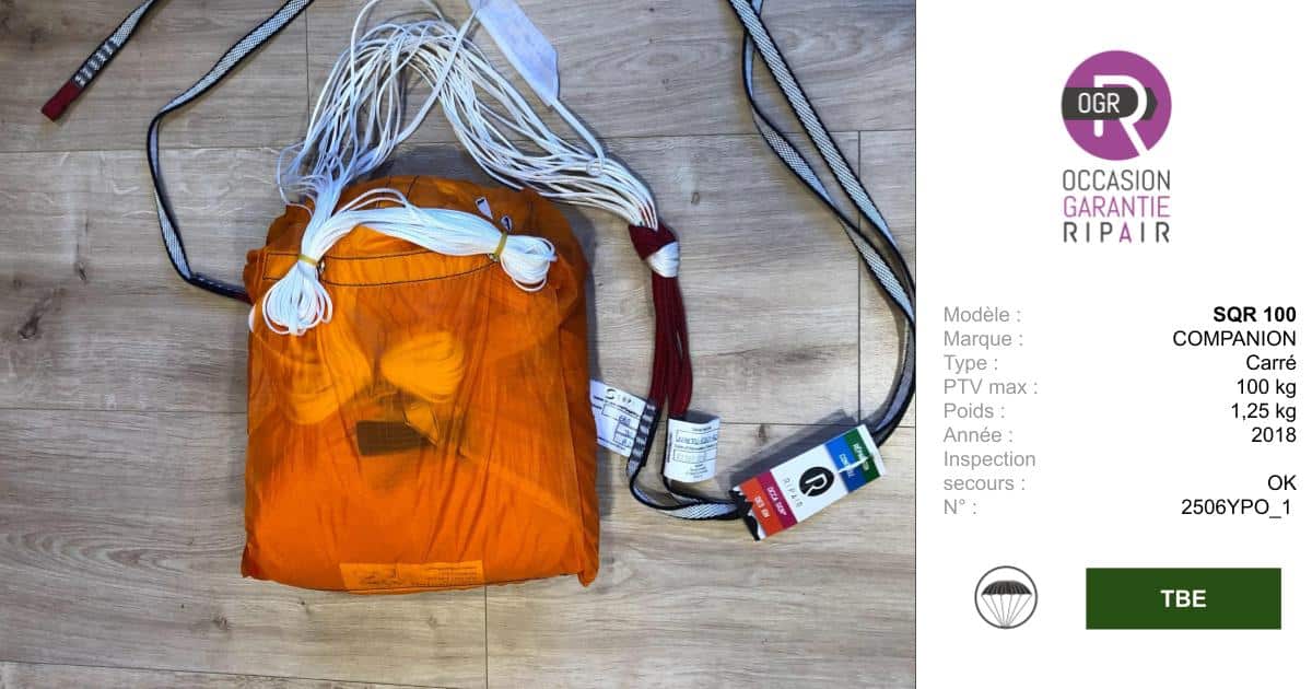 SQR 100 COMPANION - SECOURS PARAPENTE OCCASION