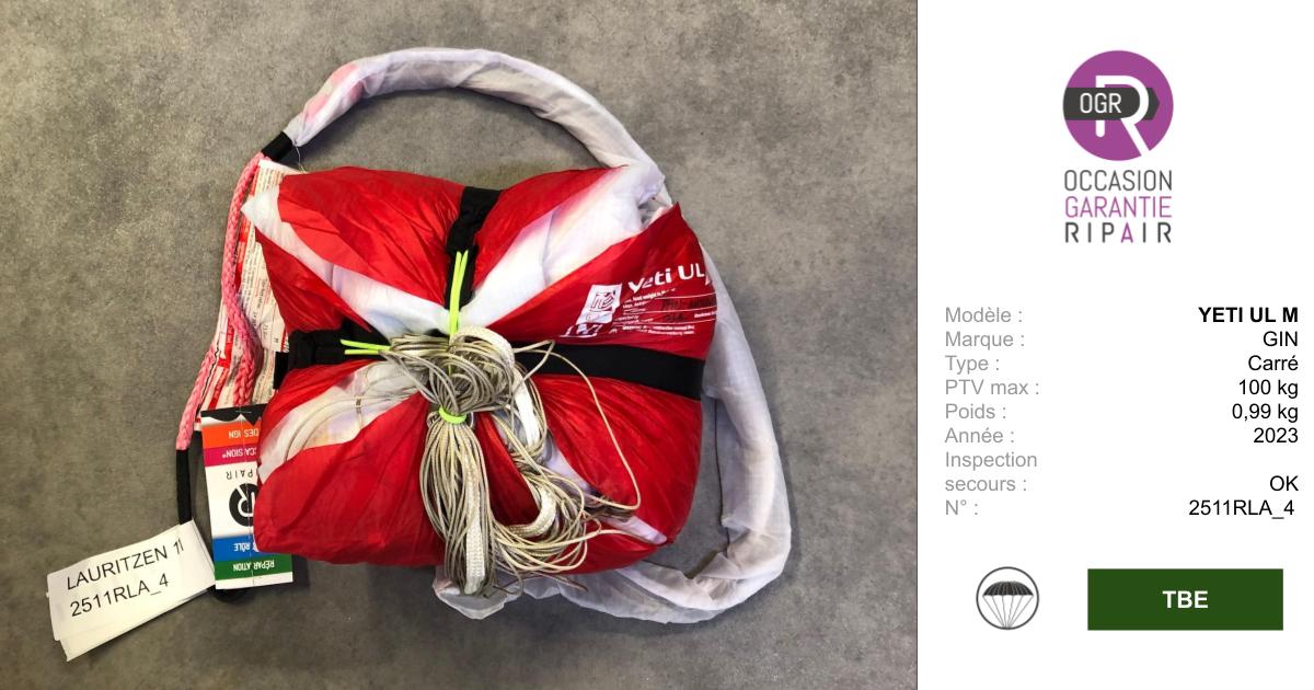 YETI UL GIN M - SECOURS PARAPENTE OCCASION
