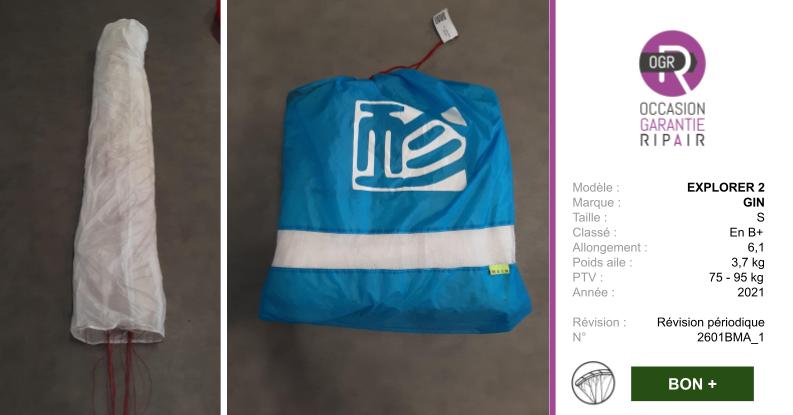 EXPLORER 2 GIN S - PARAPENTE OCCASION