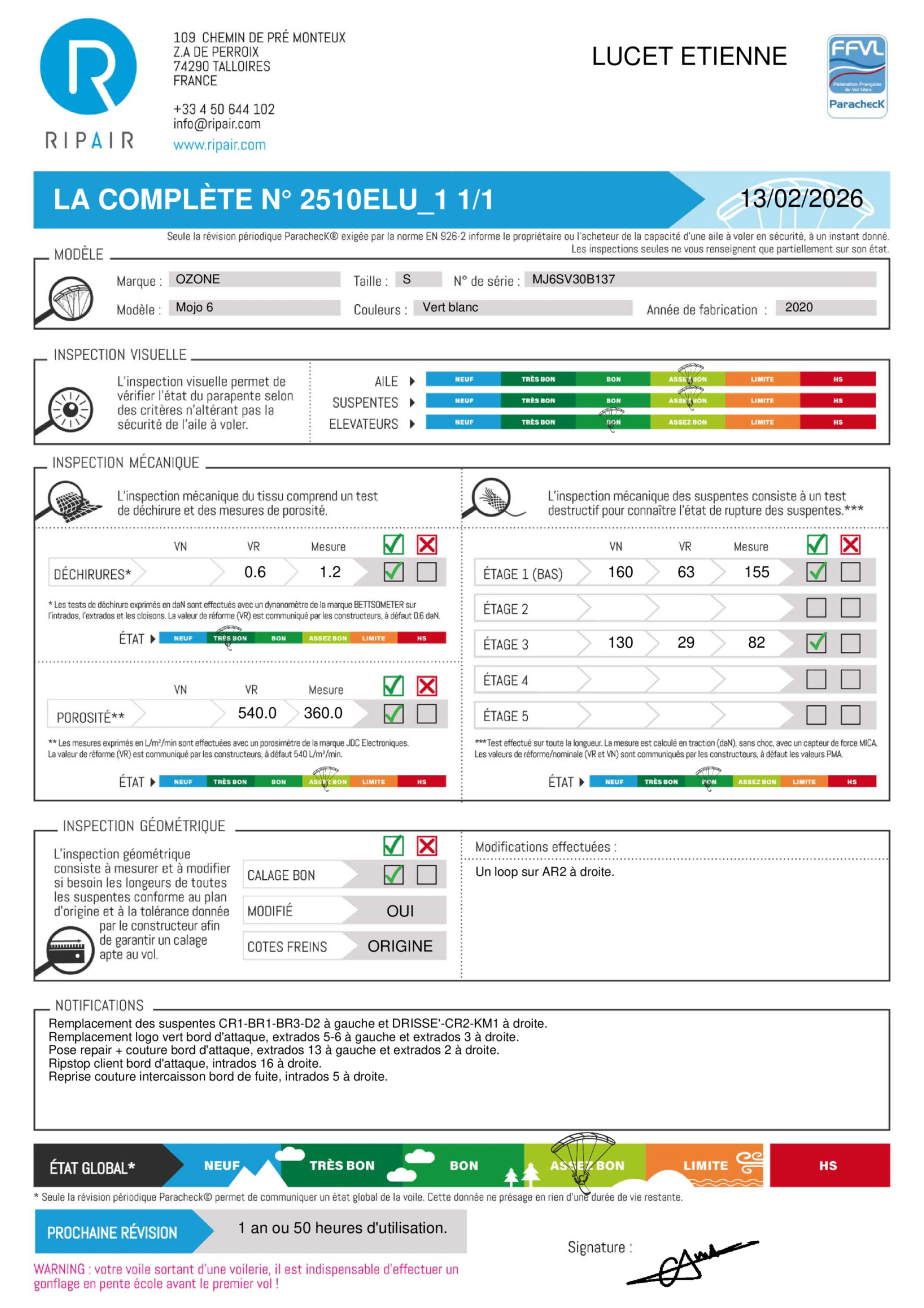 MOJO 6 OZONE S - PARAPENTE OCCASION – Image 5