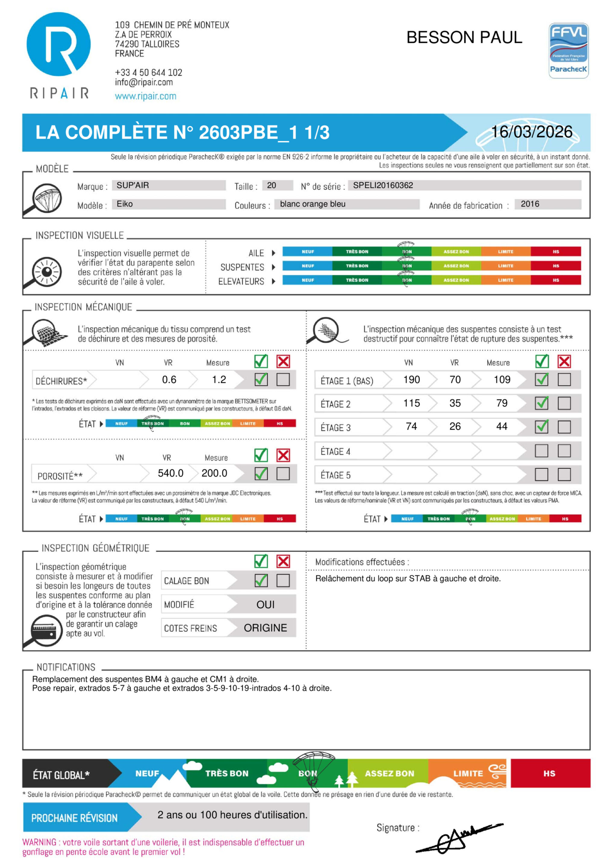 EIKO SUPAIR 20 - PARAPENTE OCCASION – Image 2