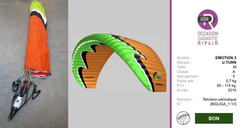 EMOTION 3 U TURN M - PARAPENTE OCCASION