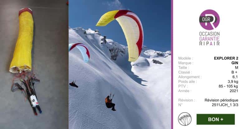 EXPLORER 2 GIN M - PARAPENTE OCCASION