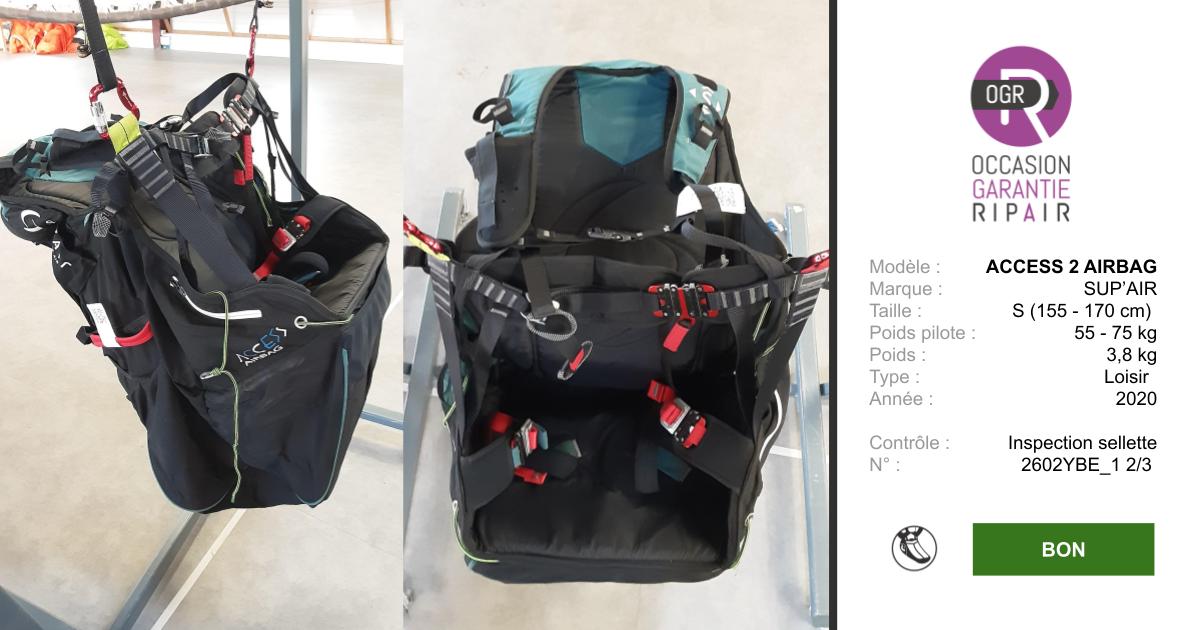 ACCESS 2 AIRBAG SUPAIR S - SELLETTE PARAPENTE OCCASION