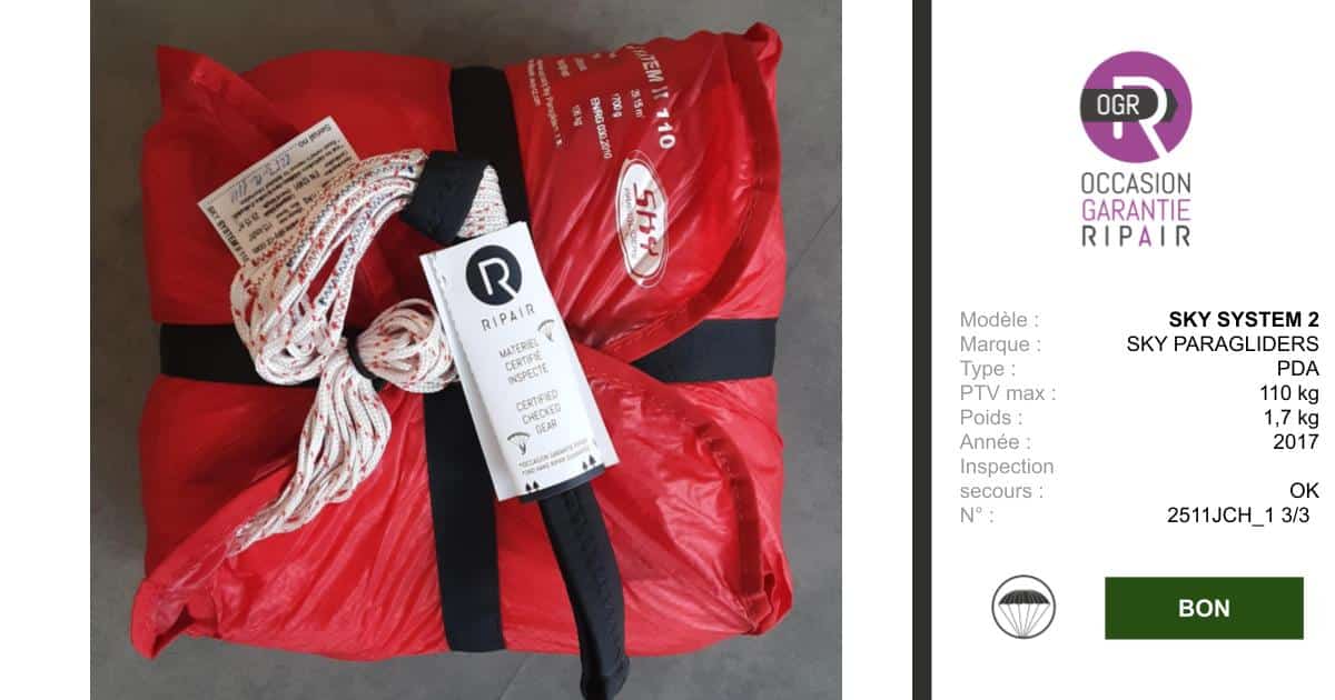 SKY SYSTEM 2 SKY PARAGLIDERS 110