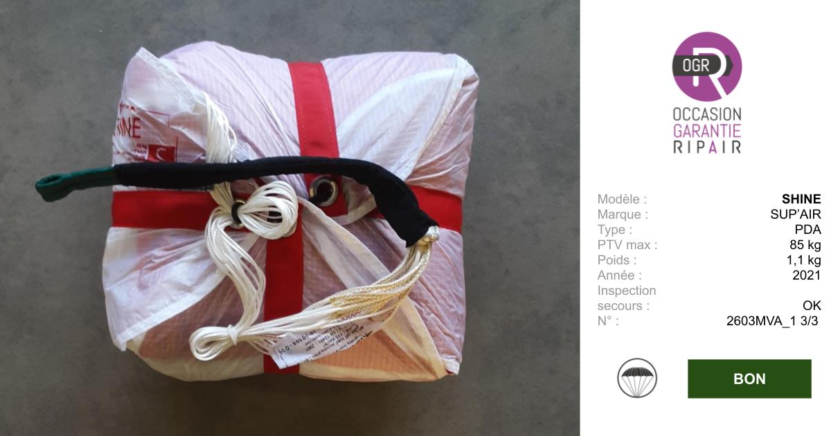 SHINE SUPAIR S - SECOURS PARAPENTE OCCASION