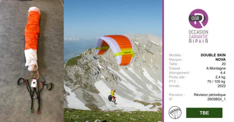 DOUBLE SKIN NOVA 20 - PARAPENTE OCCASION