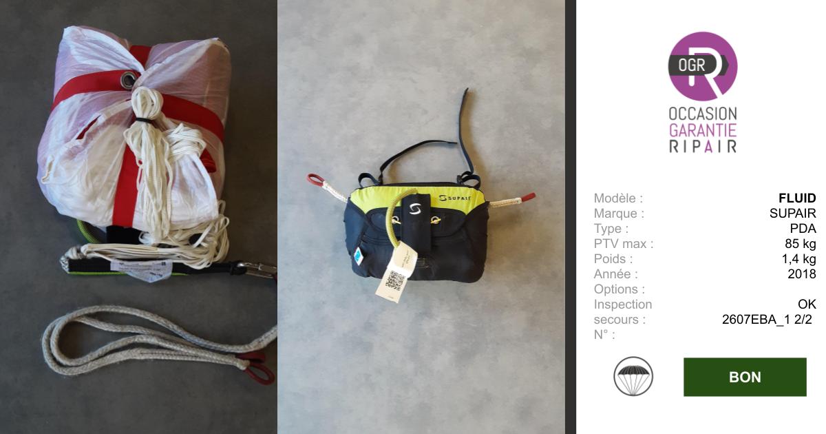 FLUID SUPAIR S - SECOURS PARAPENTE OCCASION