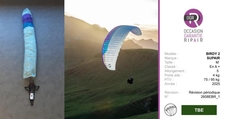 BIRDY 2 SUPAIR M - PARAPENTE OCCASION – Image 2