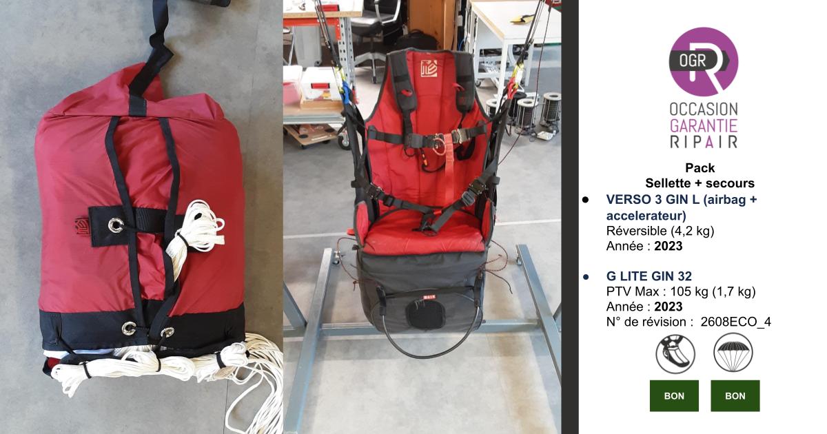 PACK VERSO 3 GIN L + G LITE 32 GIN - PARAPENTE OCCASION – Image 2